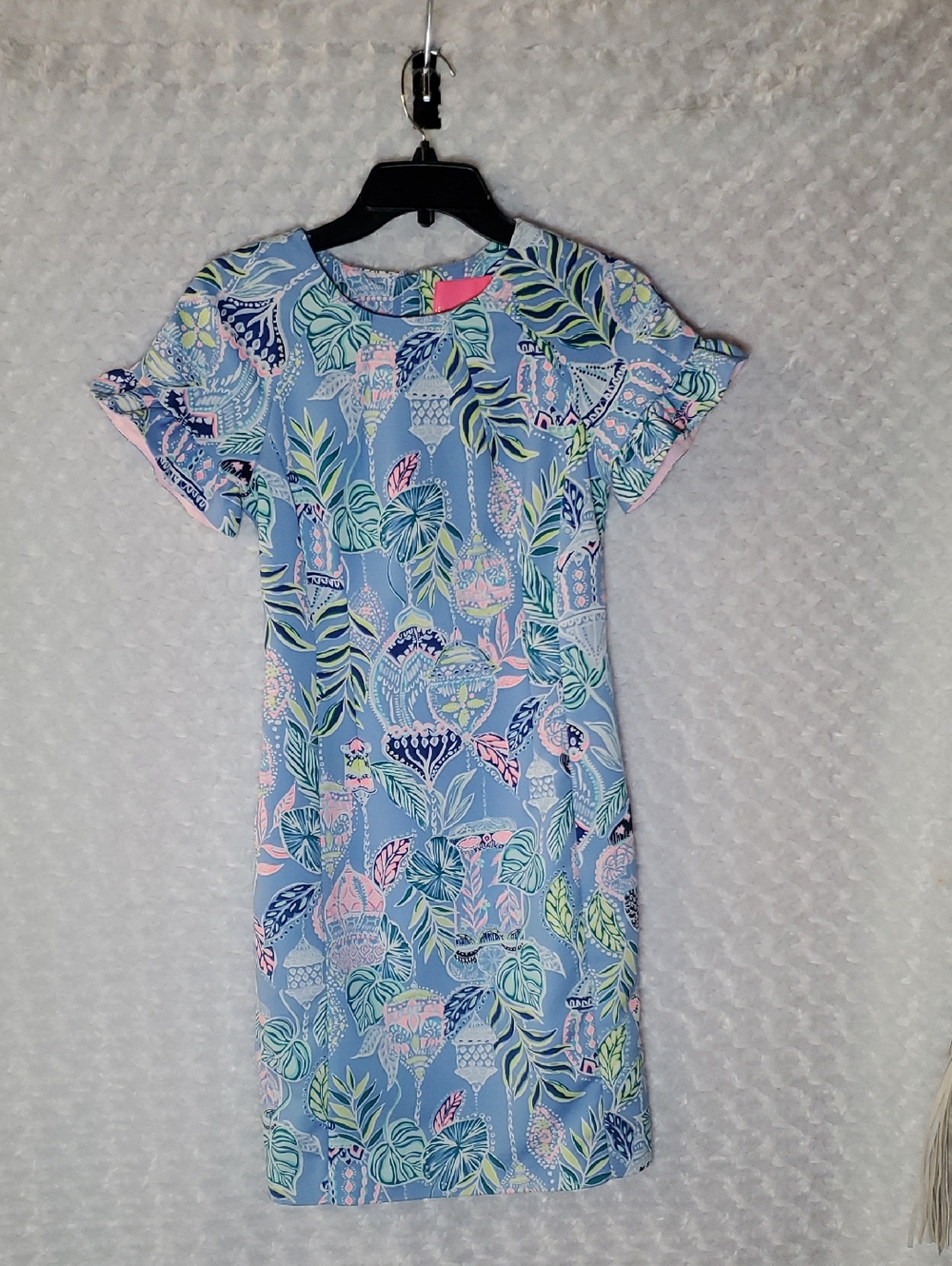 Lilly Pulitzer KERSTIN STRETCH SHIFT DRESS Blue Peri Lapis Lanterns 00